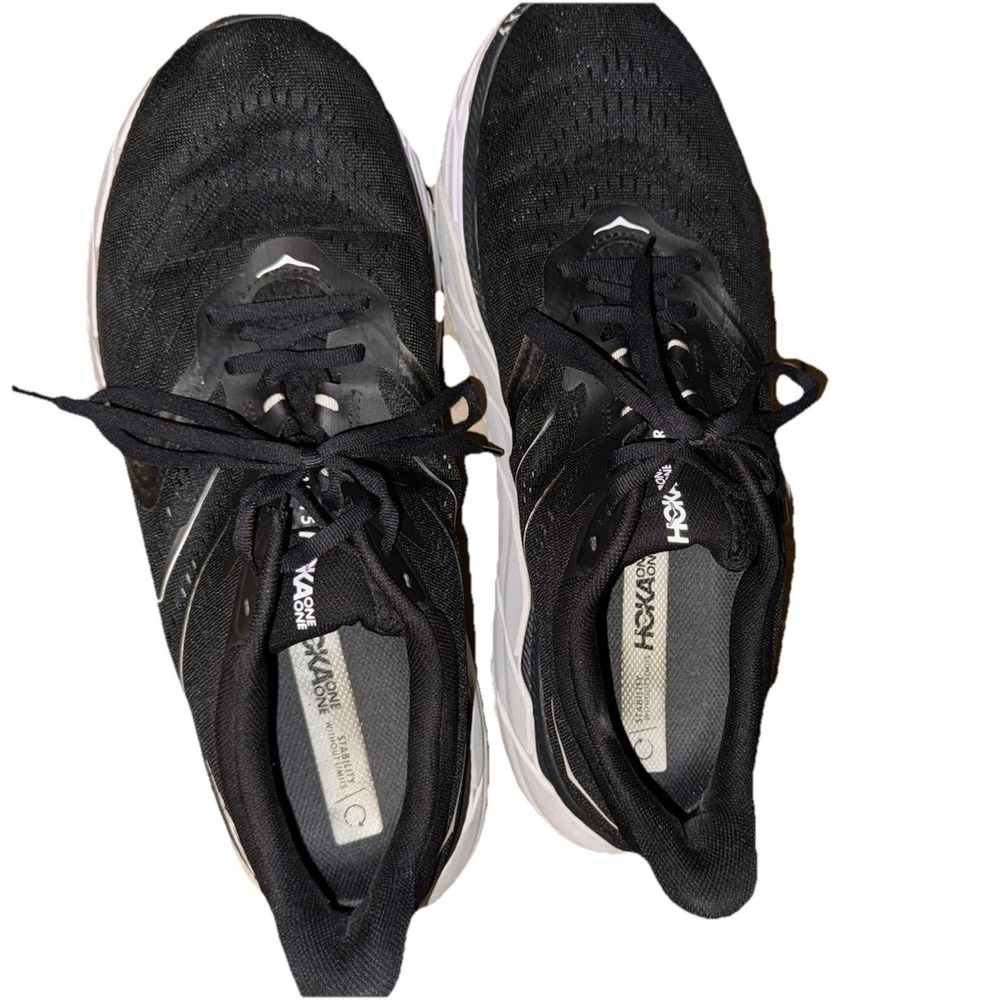 Hoka One One Arahi 5 Wide Mens Running Sneakers Size 12.5 2E Black And White - Picture 3 of 11